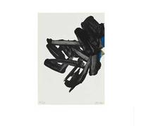 SSLDP LFHLI Affiche célèbre de Pierre Soulages Art Mural Abstrait Moderne Pierre Soulages Peinture et estampes sur Toile Décoration intérieure 50x70cmx1 sans Cadre