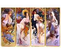 SSLDP LFHLI Affiche Classique Alphonse Mucha Art Mural Vintage féminine Peinture et gravures sur Toile Alphonse Mucha Tableau de décoration intérieure Nordique 40x60cm sans Cadre