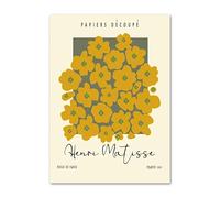 SSLDP LFHLI Affiche Classique d’Henri Matisse Illustration Murale Abstraite Fleur Peinture et gravures sur Toile Tableau de décoration Moderne 50x70cm sans Cadre