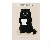 SSLDP LFHLI Affiche Classique Louis Wain Art Mural Vintage kaléidoscope de Chat Peinture et Impressions Louis Wain Décor de Maison 50x70cmx1 sans Cadre