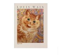SSLDP LFHLI Affiche Classique Louis Wain Art Mural Vintage kaléidoscope de Chat Peinture et Impressions Louis Wain Décor de Maison 50x70cmx1 sans Cadre