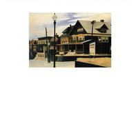 SSLDP LFHLI Affiche d’Edward Hopper Architecture Peinture sur Toile paysagère Edward Hopper Art Mural et gravures Décoration Nordique 40x60cm sans Cadre