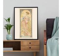 SSLDP LFHLI Affiche d’Exposition Alphonse Mucha Art Mural rétro féminin Peinture et Impressions sur Toile Peinture et estampes Décoration Moderne 40x60cm sans Cadre