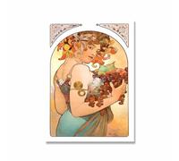 SSLDP LFHLI Affiche d’Exposition Alphonse Mucha Art Mural Vintage Peinture et Impressions Style Décoration intérieure 40x60cmx1 sans Cadre