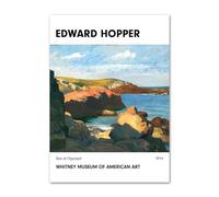 SSLDP LFHLI Affiche d’Exposition Edward Hopper Peinture rétro sur Toile Œuvres murales et gravures Décoration du Salon Tableau 50x70cm sans Cadre