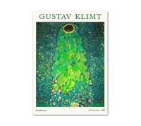 SSLDP LFHLI Affiche d’Exposition Gustav Klimt Jardin de Fleurs Vert Peinture Murale et gravures Gustav Klimt Décoration intérieure Tableau 50x70cm sans Cadre