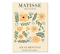 SSLDP LFHLI Affiche d’Exposition Henri Matisse Fleurs abstraites Art Mural Peinture et estampes Henri Matisse Peinture sur Toile Décoration intérieure Tableau 50x70cmx1 sans Cadre