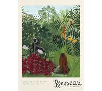 SSLDP LFHLI Affiche d’Exposition Henri Rousseau Toile d’Animaux Nature Peinture Murale et estampes de Henri Rousseau Décoration intérieure Tableau 50x70cmx1 sans Cadre