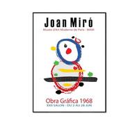 SSLDP LFHLI Affiche d’Exposition Joan Miro Art Mural Abstrait Vintage Peinture et gravures sur Toile Décoration du Salon de la Maison Tableau 50x70cm sans Cadre