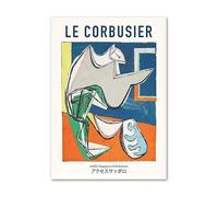 SSLDP LFHLI Affiche d’Exposition Le Corbusier Art Mural de Style cubisme Peinture et Impressions Le Corbusier Peinture et Impressions Décoration intérieure Moderne 40x60cmx1 sans Cadre