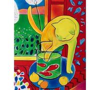 SSLDP LFHLI Affiche d’Henri Matisse Peinture Murale de Poisson Rouge et Chat Peinture et estampes Décoration du Salon de la Maison 50x70cm sans Cadre