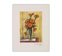 SSLDP LFHLI Affiche de Buffet Bernard Fleurs et Natures mortes Peinture Murale Bernard Buffet Toile Imprimés Décoration intérieure Tableau 50x70cm sans Cadre