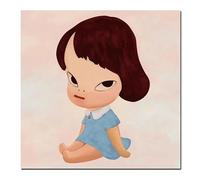SSLDP LFHLI Affiche de Dessins animés de Yoshitomo Nara Jolie Illustration Murale Peinture et Impressions de Toile de Yoshitomo Nara Décor de Chambre de bébé 60x60cmx1 sans Cadre