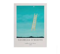 SSLDP LFHLI Affiche de Georgia O’Keeffe Échelle vers la Lune Art Mural Estampes Georgia O’Keeffe Peinture sur Toile Décoration de Bureau Photos 50x70cm sans Cadre