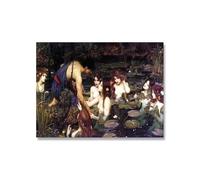 SSLDP LFHLI Affiche de John William Waterhous Figurines rétro Illustrations murales Peinture et gravures sur Toile de John William Waterhous Tableau de décoration intérieure 50x70cm sans Cadre