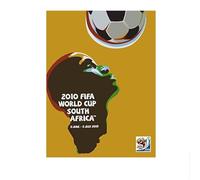 SSLDP LFHLI Affiche de la Coupe du Monde de Football 2010 Imprimé rétro de Football Peinture sur Toile de Sport et Art Mural Décoration Moderne 50x70cm sans Cadre