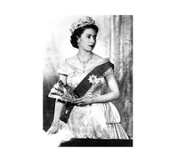 SSLDP LFHLI Affiche de la Reine Elizabeth en Angleterre Portrait de Jeune Portrait Mural Peinture et estampes de la Reine Elizabeth Peinture de décoration intérieure 50x70cmx1 sans Cadre