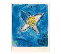 SSLDP LFHLI Affiche de Marc Chagall « Ange avec Un Chandelier » Art Mural Marc Chagall Peinture sur Toile et Impressions Décoration de Salon Photo 50x70cmx1 sans Cadre
