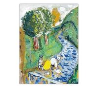 SSLDP LFHLI Affiche de Marc Chagall Surréalisme Art Mural Abstrait Peinture et gravures sur Toile Marc Chagall Décoration du Salon de la Maison Image 50x70cm sans Cadre