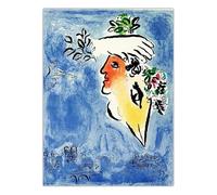 SSLDP LFHLI Affiche de Marc Chagall Surréalisme Art Mural Abstrait Peinture et gravures sur Toile Marc Chagall Décoration du Salon de la Maison Image 50x70cm sans Cadre
