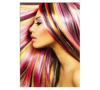SSLDP LFHLI Affiche de Salon de Coiffure Coupe de Cheveux féminine stylée Peinture Murale et Peinture sur Toile Empreintes de Cheveux de Femmes Décoration de Salon de Coiffure 40x60cmx1 sans Cadre