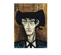 SSLDP LFHLI Affiche esthétique de Bernard Buffet Portrait Portrait Peinture Murale Bernard Buffet Toile Peinture et Impressions Tableau de décoration intérieure Nordique 50x70cmx1 sans Cadre