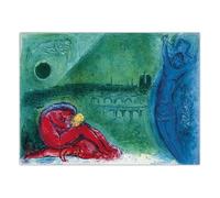 SSLDP LFHLI Affiche esthétique de Marc Chagall Art Mural Abstrait Peinture et gravures sur Toile Marc Chagall Décoration du Salon de la Maison 50x70cm sans Cadre