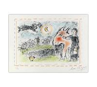 SSLDP LFHLI Affiche esthétique de Marc Chagall Art Mural Abstrait Peinture et gravures sur Toile Marc Chagall Décoration du Salon de la Maison 50x70cm sans Cadre