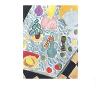 SSLDP LFHLI Affiche Henri Matisse《Nature Morte avec Une Table en marbre》Art Mural et Impressions Henri Matisse Peinture sur Toile Décoration intérieure Tableau 50x70cm sans Cadre