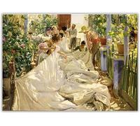 SSLDP LFHLI Affiche Joaquin Sorolla《Réparer La Voile》Art Mural Joaquin Sorolla Impressions Joaquin Sorolla Peinture sur Toile pour Décoration Intérieure Photo 50x70cm sans Cadre