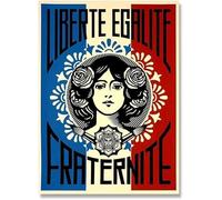 SSLDP LFHLI Affiche Make Art Not War Shepard Fairey Peinture Vintage sur Toile Abstraite Art Mural Shepard Fairey Décoration Tableau 40x60cm sans Cadre