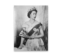 SSLDP LFHLI Affiche Murale de la Reine Elizabeth II d’Angleterre, Portrait d’Art Mural Peinture et gravures de la Reine Elizabeth, décoration Moderne de l’intérieur 40x60cm sans Cadre