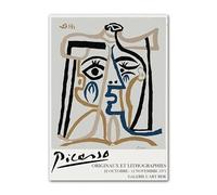 SSLDP LFHLI Affiche Pablo Picasso Art Mural Abstrait Vintage Pablo Picasso Peinture et Impressions sur Toile Décoration de la Maison Image 50x70cmx1 sans Cadre