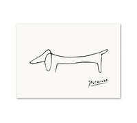 SSLDP LFHLI Affiche Picasso Lignes d’Animaux Art Mural Abstrait Peinture et Impressions sur Toile Picasso Décoration Moderne 50x70cmx1 sans Cadre