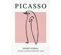 SSLDP LFHLI Affiche Picasso Lignes d’Animaux Art Mural Abstrait Peinture et Impressions sur Toile Picasso Décoration Moderne 50x70cmx1 sans Cadre