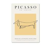 SSLDP LFHLI Affiche Picasso Lignes d’Animaux Art Mural Abstrait Peinture et Impressions sur Toile Picasso Décoration Moderne 50x70cmx1 sans Cadre