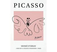 SSLDP LFHLI Affiche Picasso Lignes d’Animaux Art Mural Abstrait Peinture et Impressions sur Toile Picasso Décoration Moderne 50x70cmx1 sans Cadre