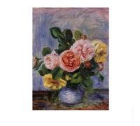 SSLDP LFHLI Affiche Pierre Auguste Renoir Fleurs Illustrations murales Pierre Auguste Renoir Peinture et estampes Décoration intérieure Tableau 50x70cm sans Cadre
