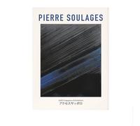 SSLDP LFHLI Affiche Pierre Soulages Aquarelle Abstraite Peinture Murale Pierre Soulages Peinture et estampes sur Toile Tableau de décoration Nordique 50x70cm sans Cadre