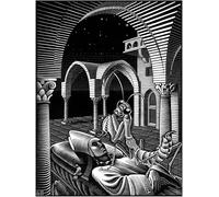 SSLDP LFHLI Affiche rétro Classique de M.C. Escher Art Mural Abstrait Mural Peinture et gravures sur Toile de M.C. Escher Décor de Salle de Maison Moderne 50x70cm sans Cadre