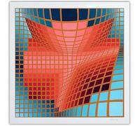 SSLDP LFHLI Affiche rétro de Victor Vasarely Peinture sur Toile géométrique Abstraite Victor Vasarely Art Mural et estampes Décoration de la Maison 50x70cm sans Cadre