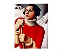 SSLDP LFHLI Affiche Tamara de Lempicka Femme à la Mode Art Mural Tamara de Lempicka Peinture et Impressions sur Toile Tableau de décoration 40x60cmx1 sans Cadre