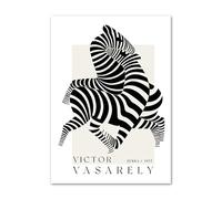 SSLDP LFHLI Affiche Victor Vasarely Peinture d’Illusion Optique sur Toile Œuvre Murale et Impressions Décoration Moderne 50x70cmx1 sans Cadre
