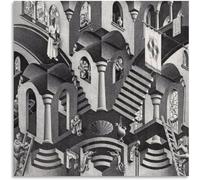 SSLDP LFHLI Affiche Vintage Classique M.C. Escher Art Mural Abstrait M.C. Escher Peinture sur Toile et Impressions Décoration intérieure Moderne 60x60cmx1 sans Cadre