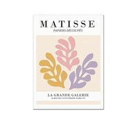 SSLDP LFHLI Affiche Vintage Henri Matisse Peinture Murale en Feuilles de Corail Peinture et gravures sur Toile Tableau de décoration intérieure 50x70cm sans Cadre