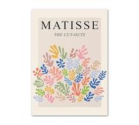 SSLDP LFHLI Affiche Vintage Henri Matisse Peinture Murale en Feuilles de Corail Peinture et gravures sur Toile Tableau de décoration intérieure 50x70cm sans Cadre