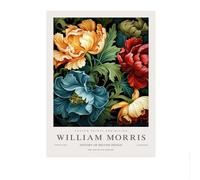 SSLDP LFHLI Affiche William Morris Peinture en toile fleurie colorée Art mural et gravures William Morris Nouveau Décoration murale Tableau mural 50x70cm Sans cadre