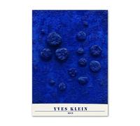 SSLDP LFHLI Affiches d’Exposition Bleues Yves Klein Art Mural Abstrait Peinture et estampes sur Toile Yves Klein Décoration intérieure Nordique 50x70cmx1 sans Cadre