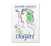 SSLDP LFHLI Affiches d’Exposition Marc Chagall Art Mural Abstrait Vintage Marc Chagall Peinture sur Toile et estampes Décoration intérieure Tableau 50x70cm sans Cadre