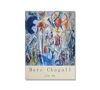 SSLDP LFHLI Affiches d’Exposition Marc Chagall Art Mural Abstrait Vintage Marc Chagall Peinture sur Toile et estampes Décoration intérieure Tableau 50x70cm sans Cadre